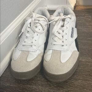 Reebok Classic White and Beige Sneakers